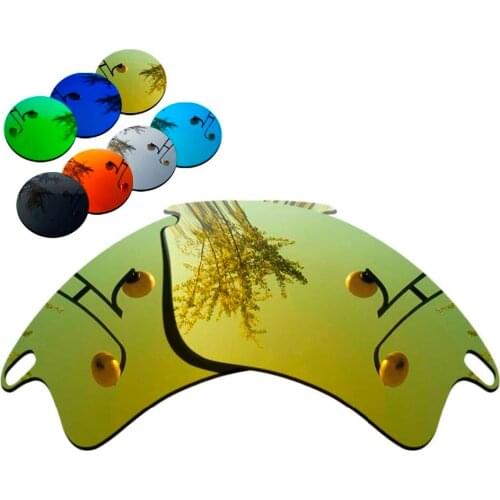 100% Precisely Cut Polarized Replacement Lenses for Fast Jacket XL Sunglasses Yellow Mirrored Coating Color- Choices