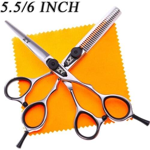 Professional 5.5/6.0 Inch Pet Scissors Dog Grooming Straight Cutting+Thinning Shears Kit for Animals Japan440C