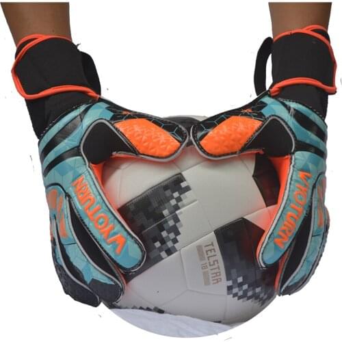 Dropshipping 4MM Latex Material Goal Keeper Soccer Football Goalkeeper Gloves Luvas Goleiro Profissional Adulto Goalie Gloves