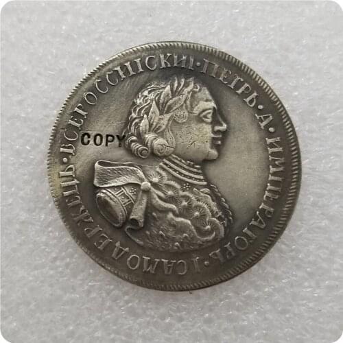 Russia Peter I the Great 1723 contemporary medaille of poltina Copy Coin-replica coins medal coins collectibles