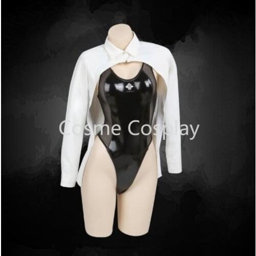Cos Anime Chiffon Shirt Cosplay Costume Hot Sexy Lingerie Sun-proof Sleeve Hollow-carved Accessory Outer Wear Outside White