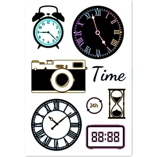 11x16CM Time clock transparent seal clear stamps silicone seal roller stamps DIY scrapbook album / card production Easter