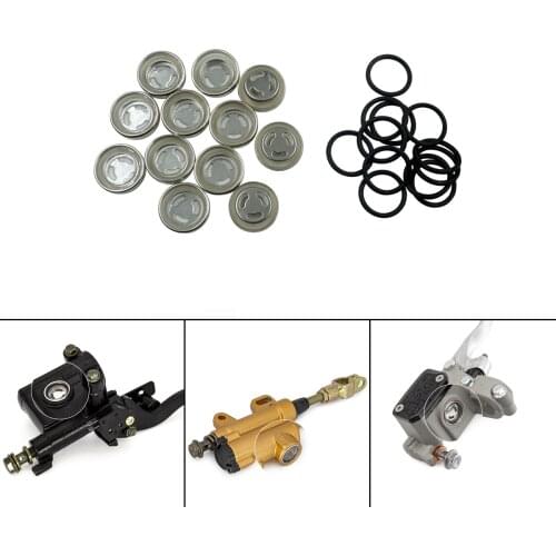 10 Sets Sight Glass And Gasket 10 12 18mm For Honda Suzuki Master Brake Cylinder Reservoir Motorcycle Dirt Bike Scooter Part