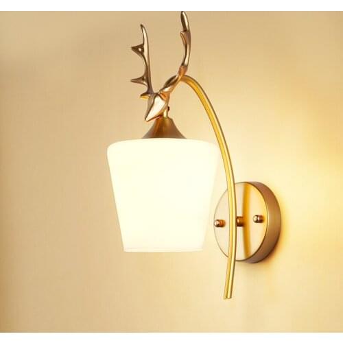 Modern indoor wall light wall decor Antler led wall light nordic gold bedside lamp 2 wall lamps fixtures for bedroom living room