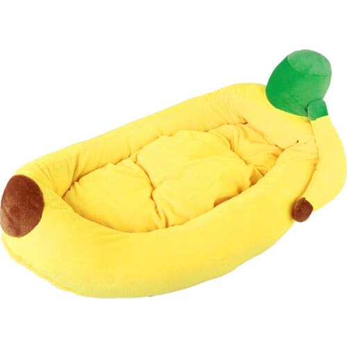 Super Cute Banana Cat Bed for Sphinxes Soft Puppy Bed Winter Dog Beds for Small Dogs Sleeping Sofa Pet Dog House for Chihuahua
