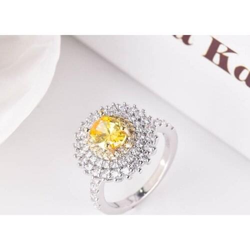 QTT Charms Ring For Women 925 Sterling Silver Luxury Huge Eggs AAA Zircon Vintage Rings Wedding Jewelry Accessories