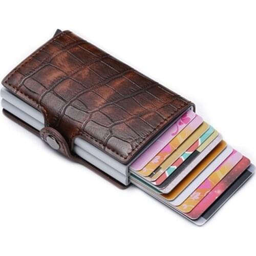 ZOVYVOL 2020 Function PU Leather Card Case New Men Wallet Credit Card Holder Visiting Aluminum Double Boxes Card Wallet women