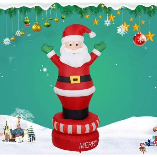 1.8M LED Lights Christmas Outdoor Garden Inflatable Props Santa Claus Decoration Ornament Festival Party Item Glow In The Dark