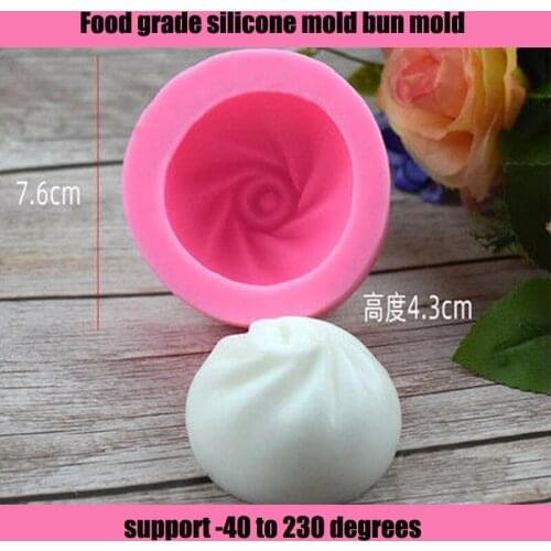 DIY Pastry Pie Dumpling Silicon Maker Chinese Baozi Rubber Mold Baking and Pastry Tool Steamed Stuffed Bun Making Mould 1Pcs
