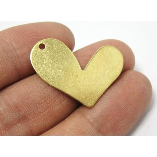 Brass charms Heart shaped earrings pendant 30x26x1mm Earrings findings -10pcs R1246