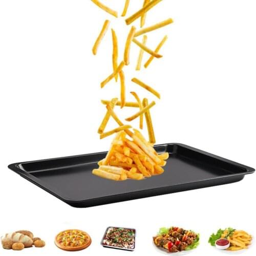 14 inch rectangular non-stick carbon steel shallow baking tray home oven baking cookies hotplate mold