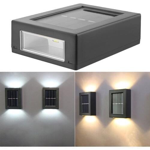 2pcs Intelligent LED Solar Light Outdoor Wall Lamp Solar Street Lamp Night Light for Garden Yard Path Decoration