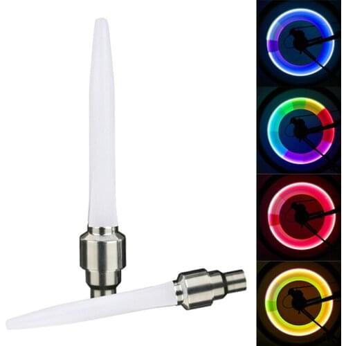 2Pcs Bike Light Mountain Road Bike Bicycle Lights LEDS Valve Stem CAP Tyre Tire Valve Caps Cycling Wheel Spokes Tire LED Light