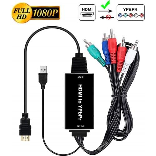 20set HDMI to YPbPr Cable 5RCA RGB YPbPr to HDMI Converter Adapter Support 4K Video Audio Converter For DVD PSP Xbox 360 HDTV