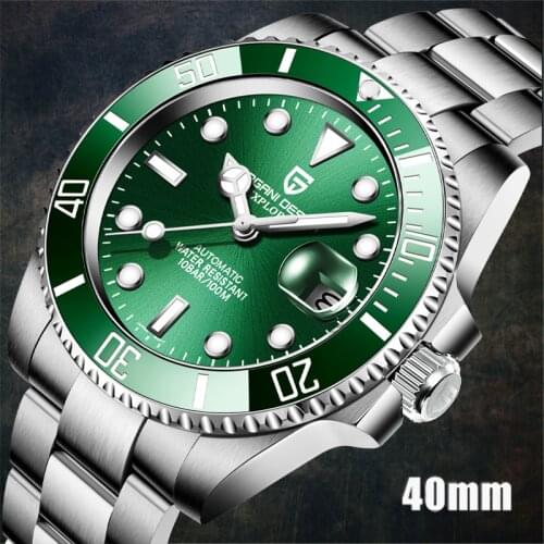 2021 PAGANI DESIGN New High End Sapphire Glass Stainless Steel Luminous Pointer Watch 40mm Luxury 100m Waterproof Clock reloj