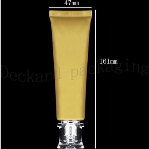 50g gold Cream Jars Facial Empty Cosmetic Container Plastic Emulsion Lotion Bottle Soft Tube Refillable Packaging