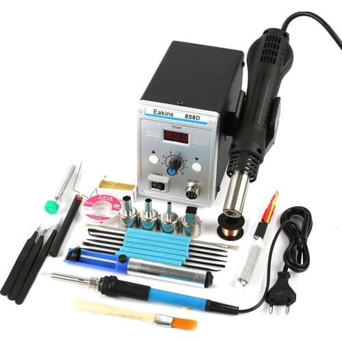 700W 858D Soldering Station LED Digital Solder Iron Desoldering Station BGA Rework Solder Station Hot Air Gun