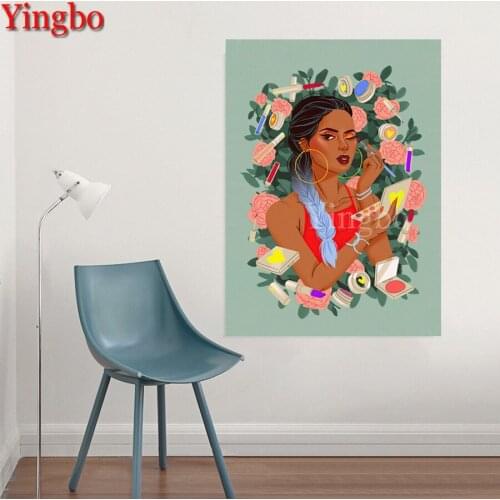 Abstract fashion makeup girl Diamond Painting 5d DIY Diamond Embroidery Cross Stitch Full Square/Round Rhinestone Home Decor
