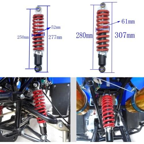 Shock Absorber Rear Suspension 250 280mm Spring 7 10mm For Motorcycle 50cc 70 90 110 125cc Dirt Pit Bike ATV Go Kart