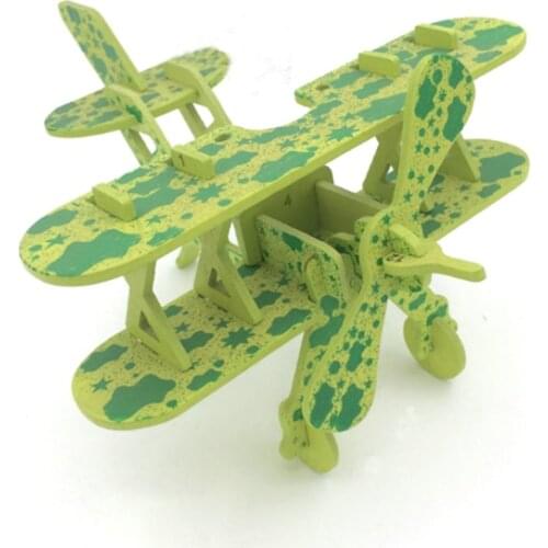 Wooden 3D Puzzle Gift For Kids Children Aircraft House Model Assembly Toy High Quality Exquisite Jigsaw Educational Toys Puzzle