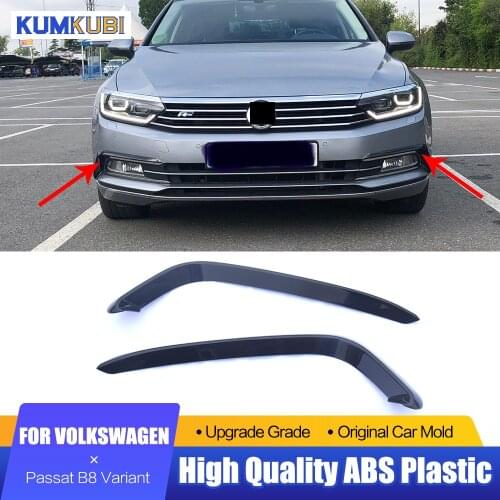 For Volkswagen Passat B8 Variant 2016 2017 2018 2019 2020 ABS Black Exterior Headlight Eyebrow Cover Trim Front Light Lamp Frame