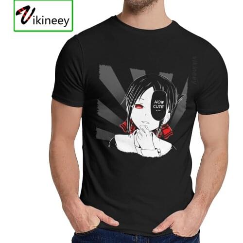How Cute Anime Kaguya sama Love Is War Shinomiya Kaguya Homme T Shirt For Camisas Summer Cool Man Pure Cotton Clothes O-neck