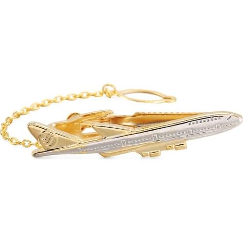 WN classic style tie clip vogue mens clothing accessories golden space shuttle tie clip