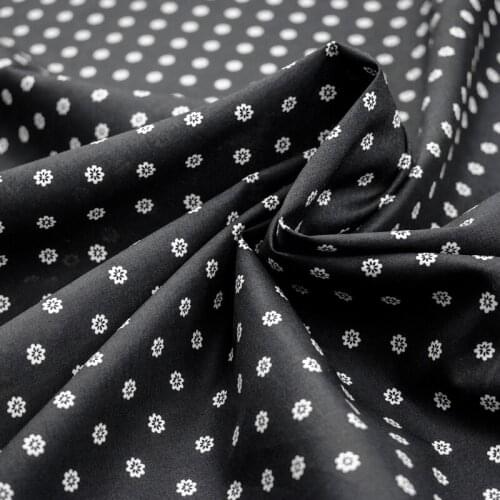 Small White Flowers Reactive Dyes Pure Cotton Fabric For Dress Tissus Au MÈTre Telas Por Metro Tissu Vestidos Sewing Tela Ткань