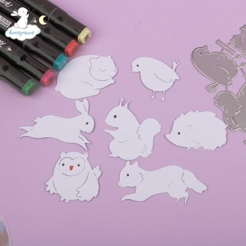 Bunnymoon Animals Metal Cutting Dies Stencils for DIY Scrapbooking/photo Album stamps Decorative Embossing DIY Paper Card