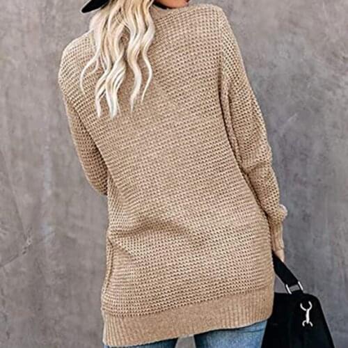 Women Fashion Curved Cardigans Ladies Quality Comfortable Sweater Casual Solid Color Cardigan For Female 2020 Women Clothing