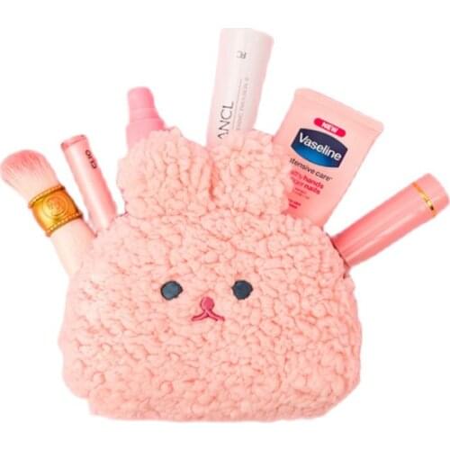 Bunny Shell Bag Cute Soft Coin Purse Girl sweet Heart Plush Cosmetic Bag Bunny Style Creative high quality birthday gift for kid