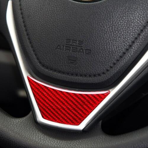 Car Steering Wheel Sticker Interior Suitable for Toyota Corolla 14-18 Real Carbon Fiber Steering Wheel Lower Trim