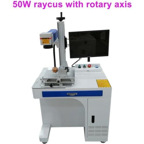 Newest 30W fiber laser marking machine for metal with rotary axis metal deep engrave