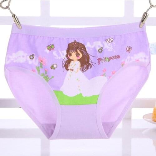 New Cotton Fashion Kids Girls' Briefs Female Child Underwear Cartoon Children Panties Lovely Underpants For Girls 1pcs