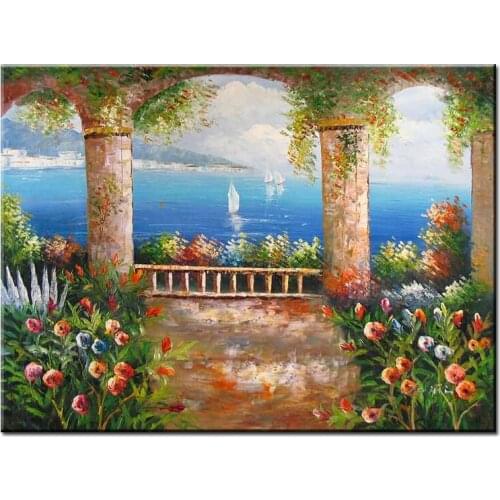 NEW 100% hand-painted oil painting high quality landscape pictures for living room knife painting DM-15110313