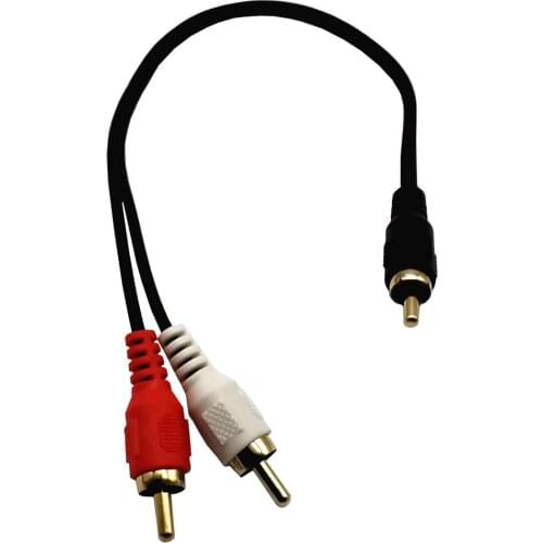 Gold-plated RCA one point two male to male lotus cable TV set-top box 1 revolution 2 male audio cable DVD cable