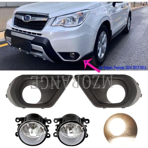 Fog light for Subaru Forester 2014 2015 2016 halogen fog lights Bumper foglights Cover frame Grill headlight headlights
