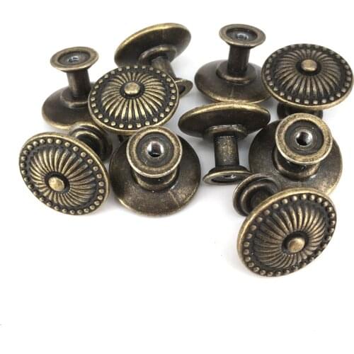 10PCS Vintage Furniture Drawer Knob 24mm Zinc Alloy Kitchen Cabinet Handles Cupboard Pulls