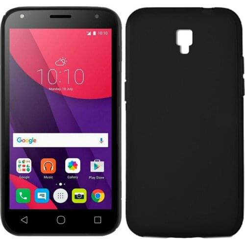 Silicone case Alcatel Pixi 4 (5) 3G (Black, soft, shockproof, dirt resistant)