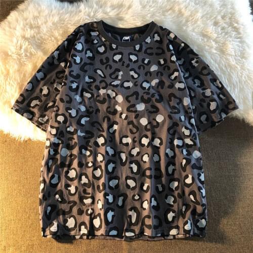 Tie dye Couples Tops Women T-shirt Spring Summer 2021 Zebra Oversize Boyfriend Style Tops Casual Pullover Short Sleeve Men Tops