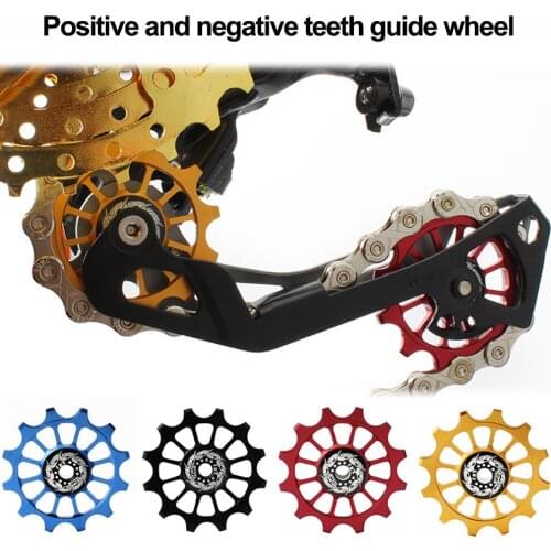 12T Bike Rear Derailleur Positive/Negative Jockey Roller Aluminum Alloy Guide Wheel MTB Road Bike Lubrication Pulley Accessories