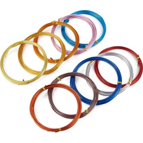 10 Rolls 1mm 2mm 3mm Aluminum Wire Soft Metal Wire For DIY Jewelry Making Handwork Beading Wire Multiple Color 10m/roll