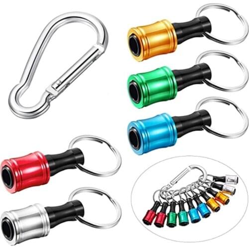 10pcs Keychain Extension Bar Quick Release Keychain Easy Change Screwdriver Bits Holder Set Extension Bar 1/4inch Hex