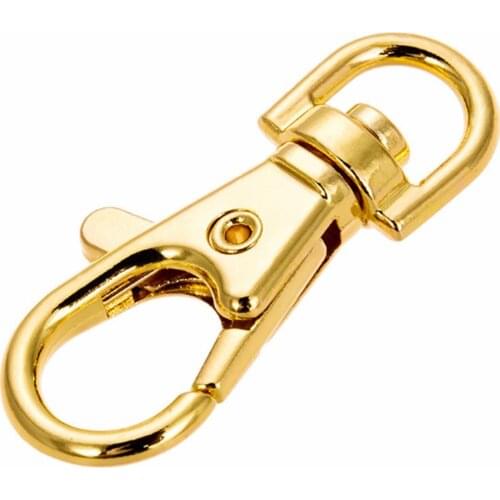 10pcs Gold Silver Color Metal Key Ring Lobster Clasp Key Chain Key Holder DIY Keychain Dog Hook Pet Pulling Buckle High Quality