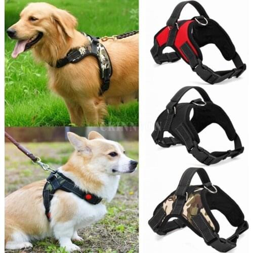 100Pcs/Lot Dog Soft Adjustable Harness Vest Dog Chest Strap Walk Out Hand Strap Dog Collar