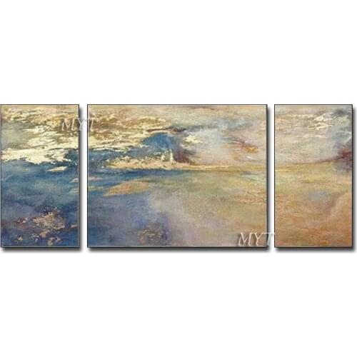 3Pcs 1 Set Free Shipping Wall Art Hand-painted Rich Colors Abstract Oil Painting on Canvas Abstract Oil Painting for Living Room