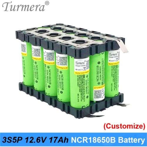 3s 12v battery 18650 pack ncr18650b 3400mah for 3s5p 17Ah welding battery for e-bike battery garden tool with holder customize