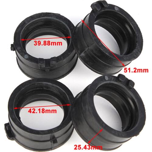 4Pcs Motorcycle Carburetor Intake Manifold Joint Boots Set For Honda CBR600F2 1991-1994 & CBR600F3 1995-1996 & CBR600SJR 1996