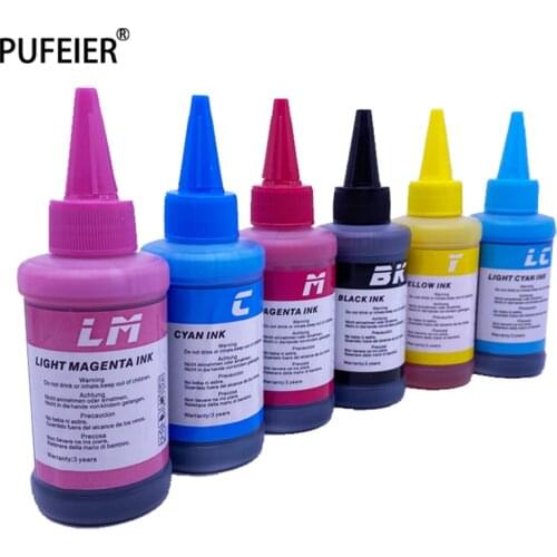 6PCS x 100ML T0791-T0796 Dye Based Ink For Epson Stylus Photo 1400 PX700W PX800FW P50 PX830FWD Artisan 1430 Printer