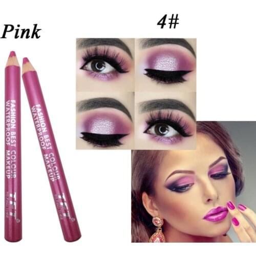 Glitter Lipliner Eyeliner With sharpener Long-lasting Waterproof Makeup Tools Eyeliner Pen Eye Cosmetics Makeup Tools